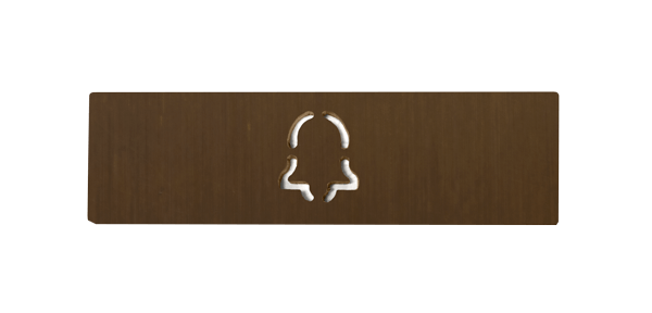 Doorbird DoorBird D21x Namensschild für eine Ruftaste, Glockensymbol – Echte Baubronze