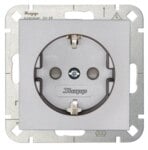 Kopp 940047001 HK07 Schutzkontakt Steckdose mit erhöhtem Berührungss stahl