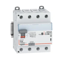 Legrand 411972 DX3 Fi-Schalter 63A 4-polig 300mA Typ B 400VAC N-links 4TE