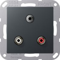 Jung Cinch Audio und Miniklinke anthrazit matt MA A 1011 ANM