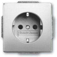 Busch-Jaeger SCHUKO Steckdosen-Einsatz edelstahl 2300 EUCB-866