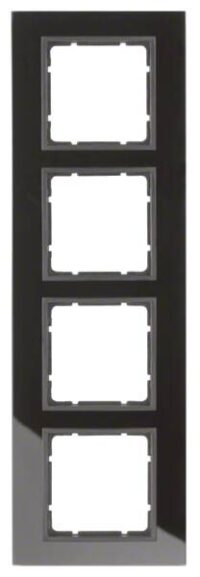 Berker 10146616 Glasrahmen 4-fach B.7 schwarz