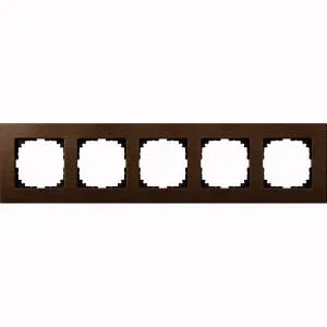 Merten Holzrahmen 5-fach Walnuss MEG4055-3473
