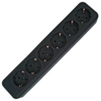 Kopp 129405003 Steckdosenleiste 6-fach ohne Zuleitung 16A 250V schwarz