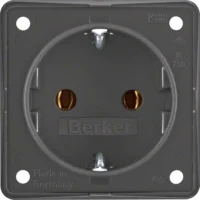 Berker Schuko-Steckdoseanthrazit mit Steckklemmen 947782505