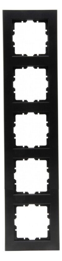 Kopp 402950006 HK07-Abdeckrahmen 5-fach Farbe:schwarz matt