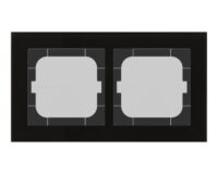 MDT Einbaurahmen 2-fach schwarz glänzend Glas für GEB-K 63mm BE-GTR263S.01S