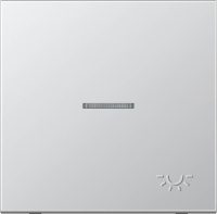 Jung Wippe geprägtes Symbol Licht aluminium AL 2990 KO5 LP