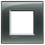 BTicino LNA4802KF LivingLight Abdeckrahmen 1-fach 2M Rauchgrau