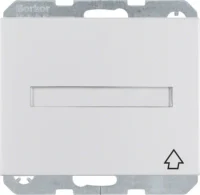 Berker SCHUKO-Steckdose aluminium Deckel/Beschriftung 47527203