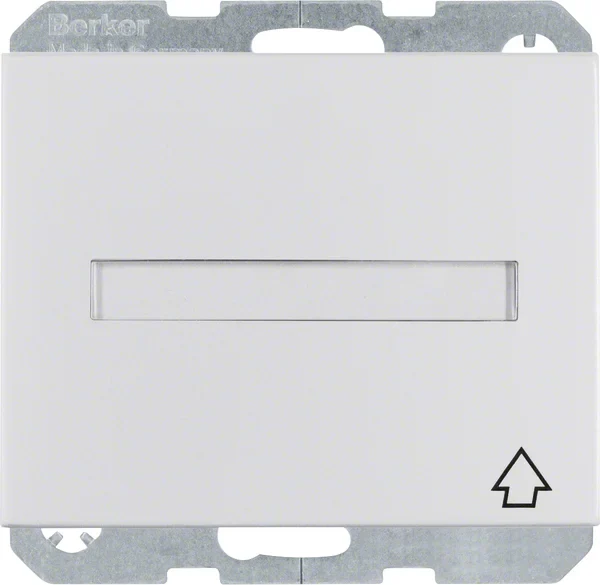 Berker Berker SCHUKO-Steckdose aluminium Deckel/Beschriftung 47527203