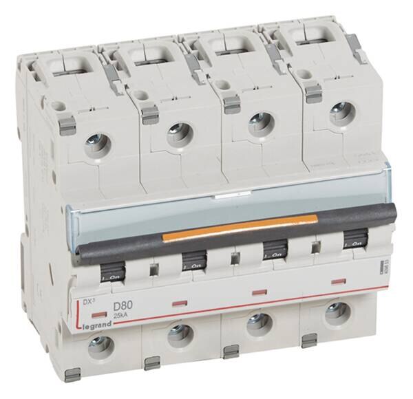 Legrand Legrand 409853 DX3 LS-Schalter D 80A 4-polig 25kA 400VAC 6TE