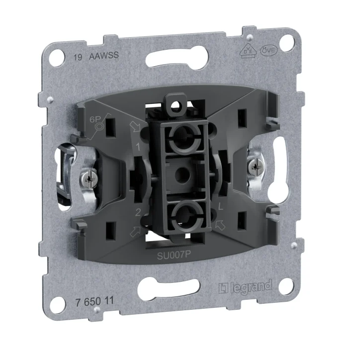 Legrand 765011 SEANO Einsatz Taster m.Wechselkontakt 10A Steckklemmen – Bild 1