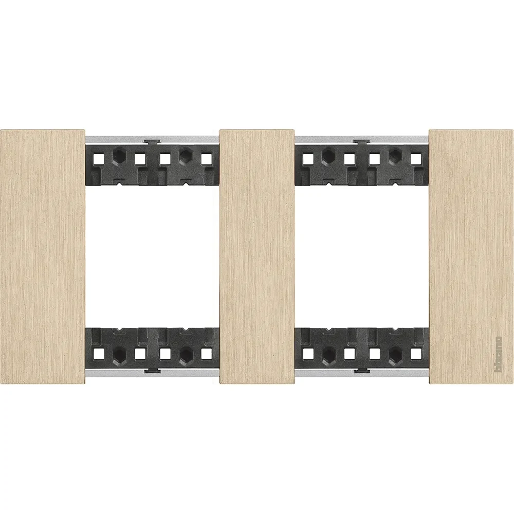 Legrand BTicino KA4802M2ZW LivingNow Abdeck- rahmen 2x2-modulig in Farbausführung Gold