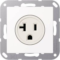 Jung A 521-20 WWM Steckdose US-Norm NEMA 20 A 125V ~ Schraubklemmen o.Krallen