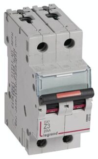Legrand 409909 DX3 LS-Schalter Z 3A 2-polig 25kA 400VAC 2TE