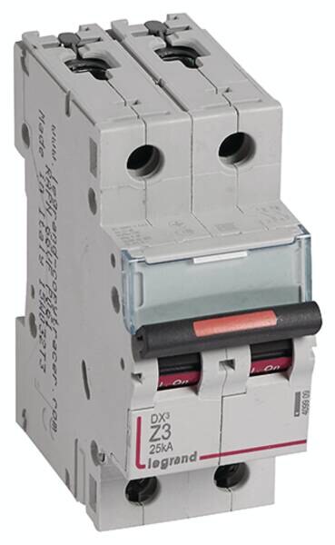 Legrand Legrand 409909 DX3 LS-Schalter Z 3A 2-polig 25kA 400VAC 2TE