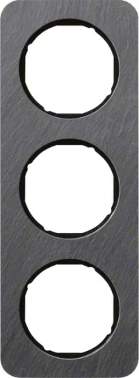 Berker Rahmen 3-fach Schiefer-anthrazit./schwarz 10132384