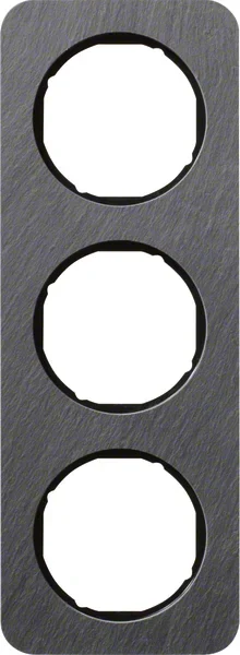 Berker Berker Rahmen 3-fach Schiefer-anthrazit./schwarz 10132384