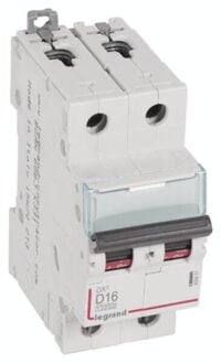 Legrand 409451 DX3 LS-Schalter D 16A 2-polig 10kA 400VAC 2TE