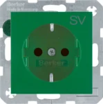 Berker SCHUKO-Steckdose grün matt 47231903