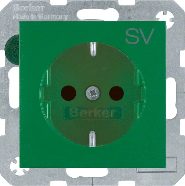 Berker SCHUKO-Steckdose grün matt 47231903