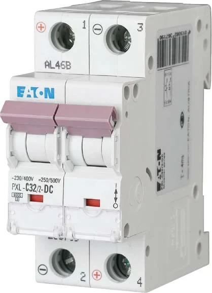 Eaton (Installation) Leitungsschutzschalter 32A,2-polig, Steckklemme C, DC PXL-C32/2-DC