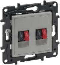 Legrand 864349 Lautsprecherauslass mit Feder 2-fach Niloe Step Aluminium