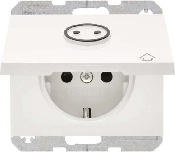 Berker Berker SCHUKO-Steckdose pws mit Klappdeckel 47867109