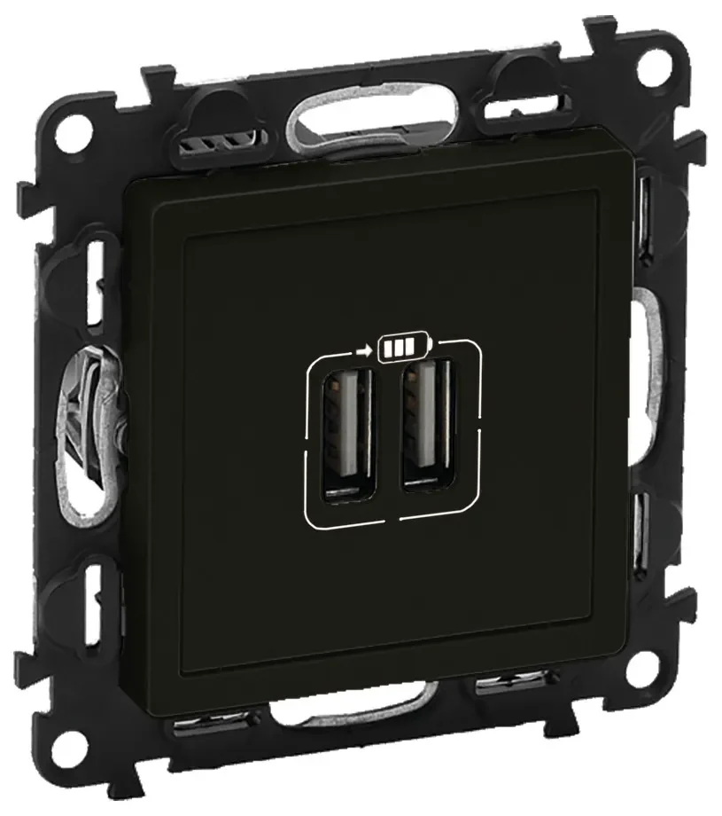 Legrand Legrand 756312 2xUSB TypA Ladedose 2400mA Valena Life schwarz