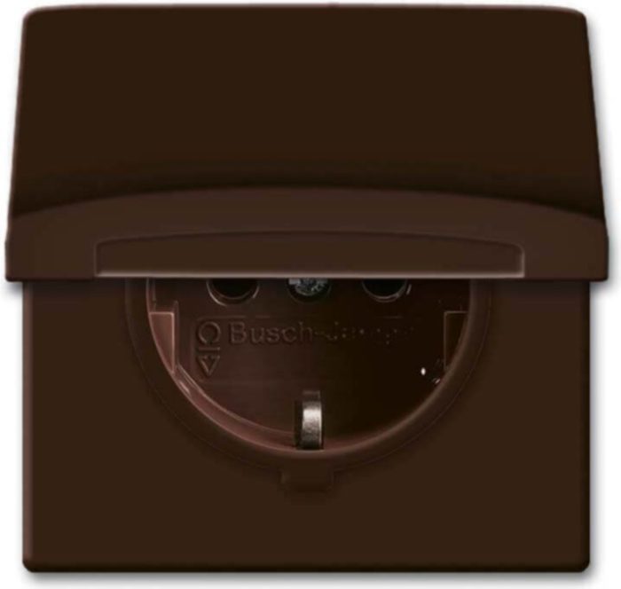 Busch-Jaeger Schuko-Steckdoseneinsatz IP44 braun 20 EUGK-31-101 – Bild 1