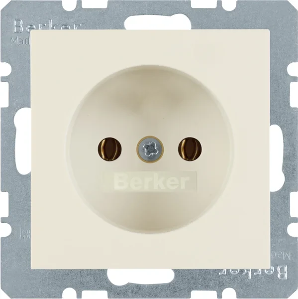 Berker Berker Steckdose weiß/gl ohne Schutzkontakt 6167038982
