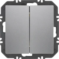 Berker Modul mit Wippe 2-fach B.x aluminium matt 24128104