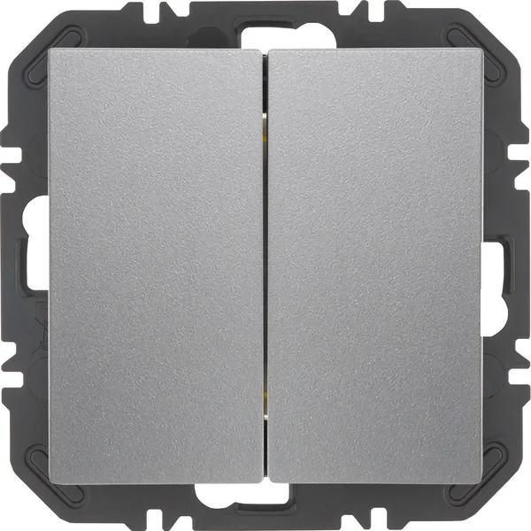 Berker Modul mit Wippe 2-fach B.x aluminium matt 24128104