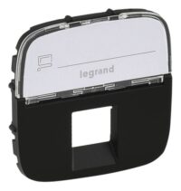 Legrand 755478 Abdeckung RJ11/RJ45 mit B.-feld 1-fach Valena Allure schwarz