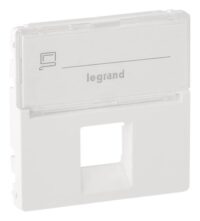 Legrand 755470 Abdeckung RJ11/RJ45 mit B.-feld 1-fach Valena Life ultraweiß