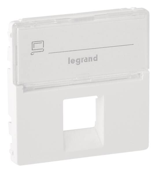 Legrand Legrand 755470 Abdeckung RJ11/RJ45 mit B.-feld 1-fach Valena Life ultraweiß