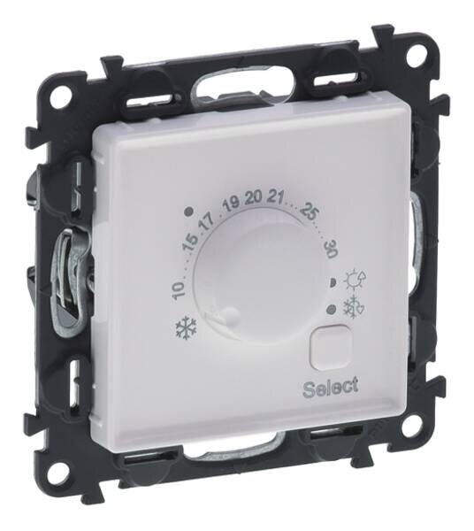 Legrand Legrand 752133 Raumthermostat elektronisch mit Wechselkontakt Valena Life ultraweiß