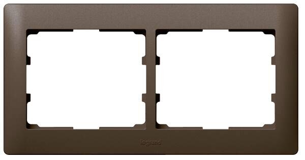 Legrand Legrand 771202 Rahmen 2-fach waagerecht Galea dark bronze