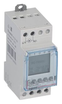 Legrand 412633 AlphaRex³ D21 24VAC digital Wochenzeitschaltuhr 1-Kanal 2TE