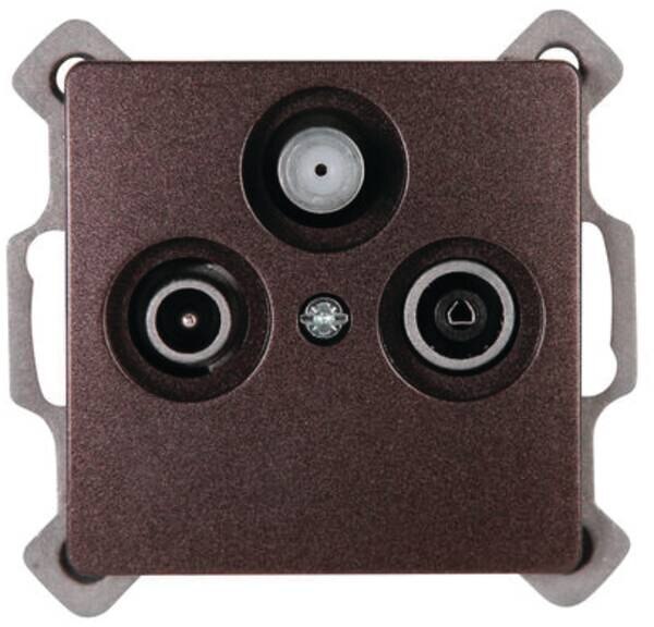 Kopp Kopp 921426080 Antennensteckdose 3-fach TV RF Paris palisander-braun