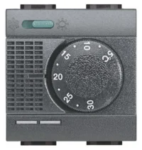 BTicino L4442 elektronisch Raumthermostat Heizung/Klima 5-30°C Anthrazit