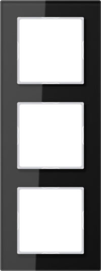 Jung Glasrahmen 3-fach schwarz waage/senkrecht AC 583 GL SW