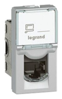 Legrand 079461 Datendose Kategorie6 UTP 1M Aluminium Mosaic
