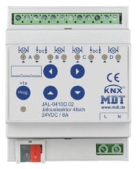 MDT Technologies Jalousieaktor JAL 4-fach Reiheneinbaugerät, 8A, 24VDC, JAL-0410D.02