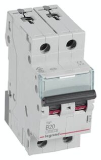 Legrand 403388 TX3 LS-Schalter B 20A 2-polig 6kA 400VAC 2TE