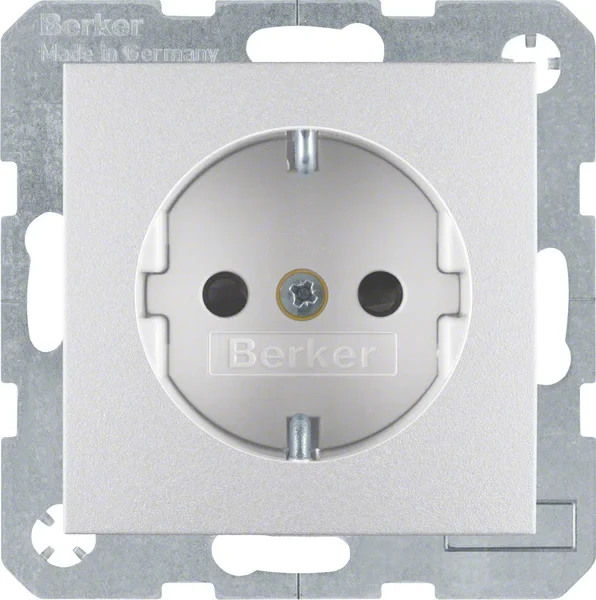 Berker Berker Schuko-Steckdosealu matt 47231404