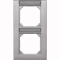 Merten Rahmen 2 fach alu beschriftbar senkr 476260