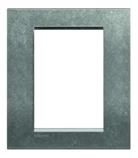 BTicino LNA4826NA LivingLight Abdeck- rahmen für Kompaktinstallation 3+3M Aluminium Natur