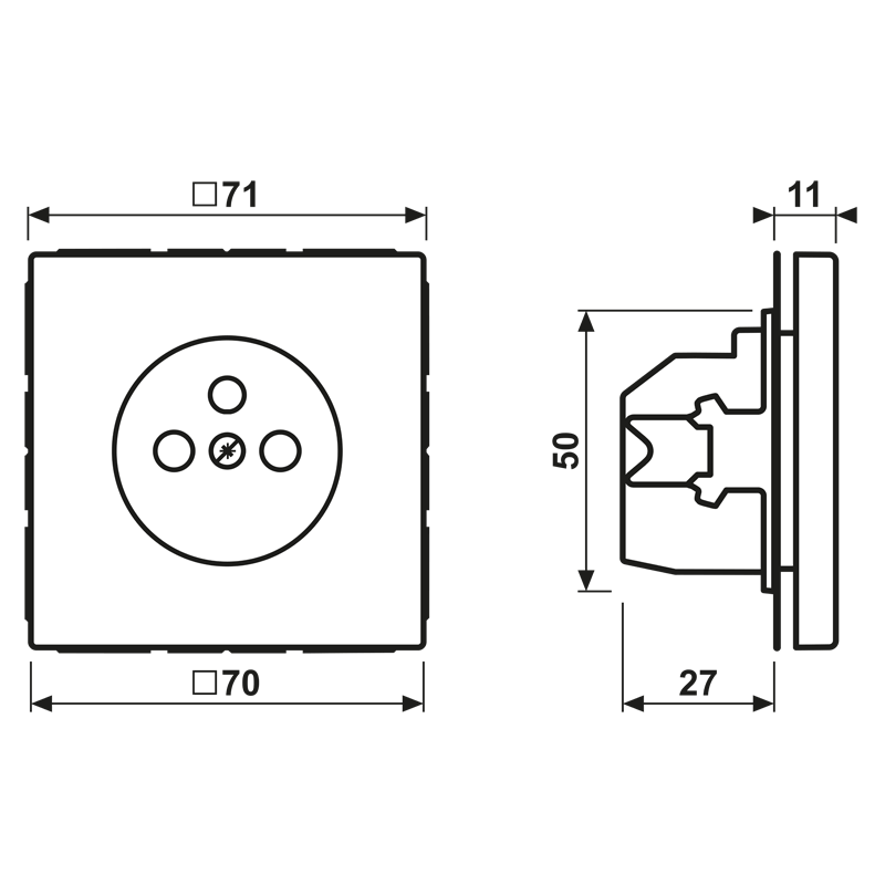 Jung Jung Steckdose fran./belg. System AL 1520 FKI